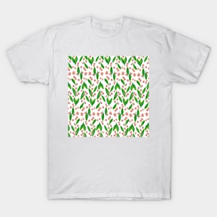 Hoya lobbii (wax plant or porcelain flower) in Gouache T-Shirt